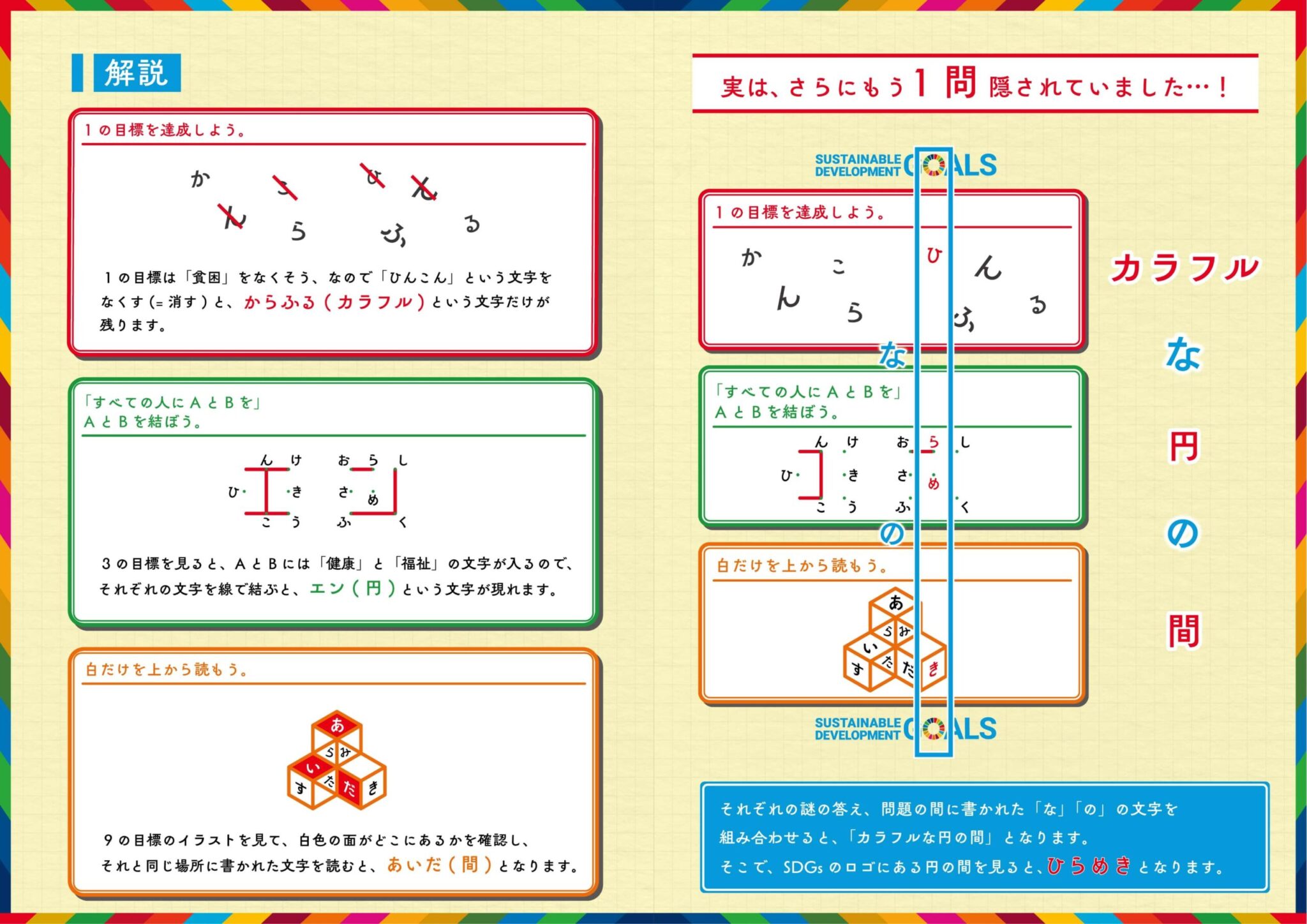 SDGs×謎解きのサンプル問題の解答